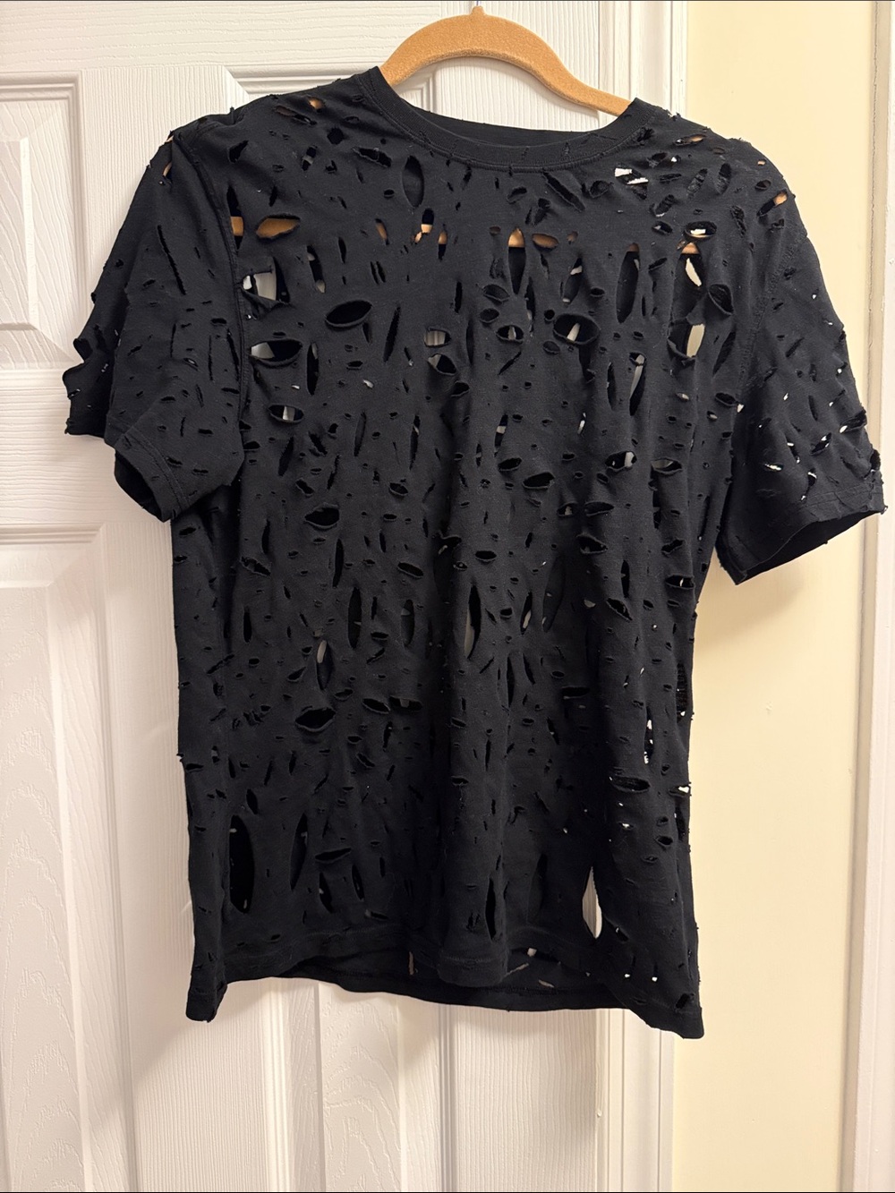 R13 shredded tee